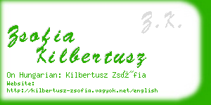 zsofia kilbertusz business card